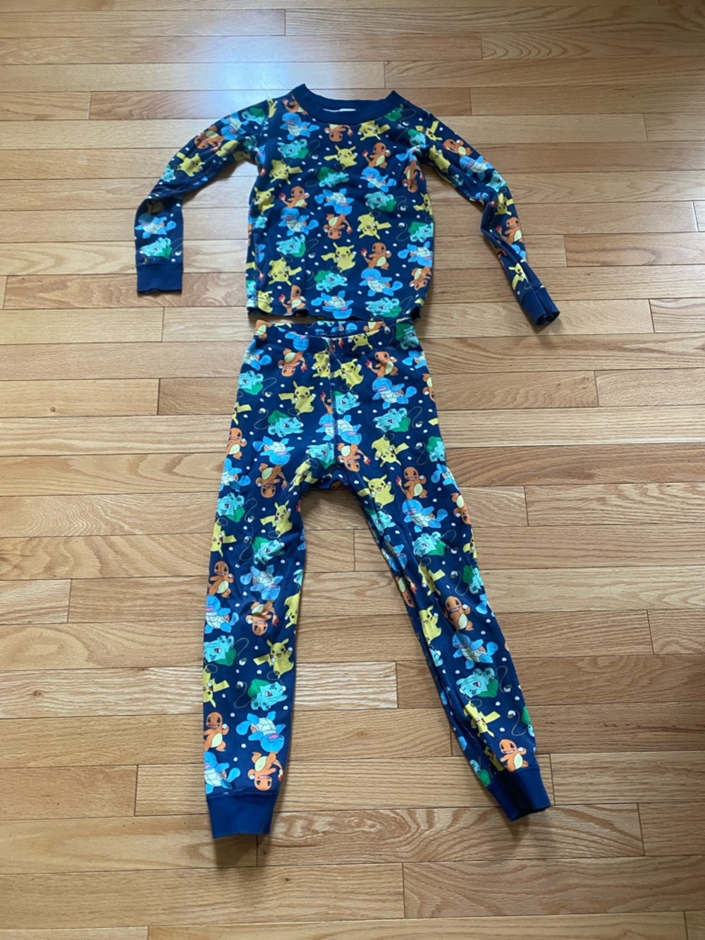 Hanna Andersson Navy Blue Multi Pokémon Print Pajama Set